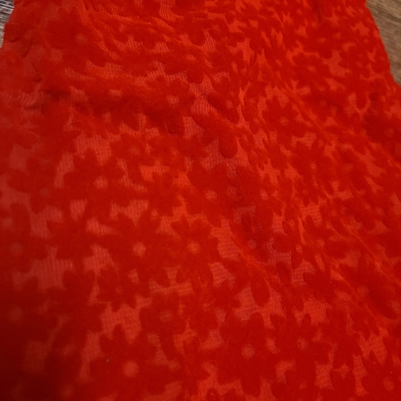 Red Wild Fable Sheer Floral Bell-Sleeve Top (M) - Picture 4 of 4